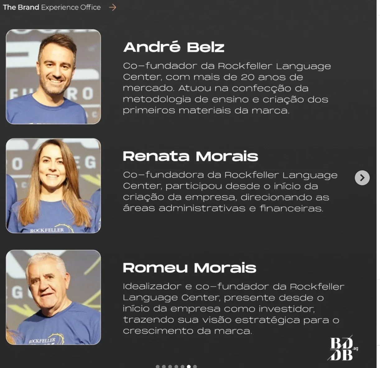 Os fundadores da Rockfeller: André Belz, Renata Morais e Romeu Morais