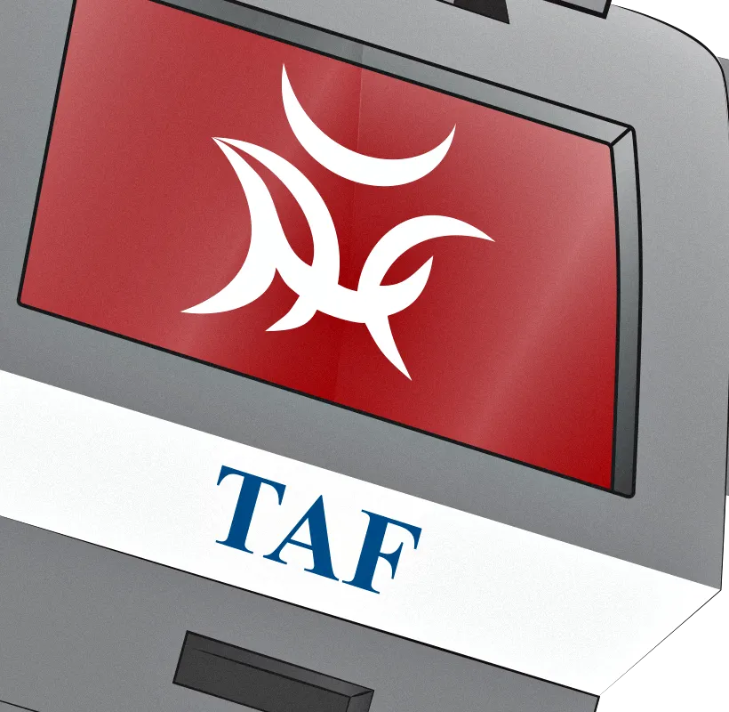 Antes: símbolo original e tipografia serifada