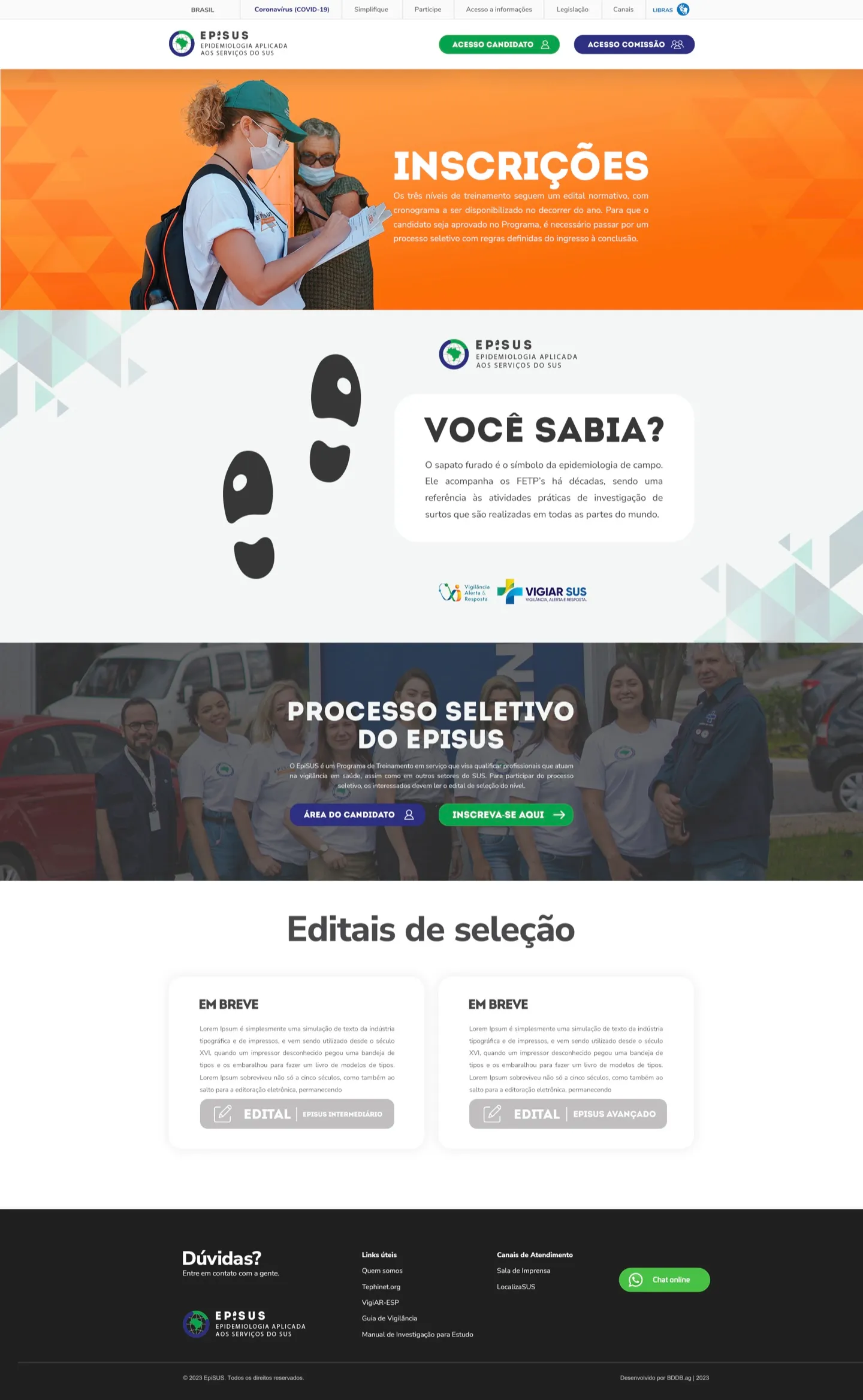 EpiSUS · Inscrições