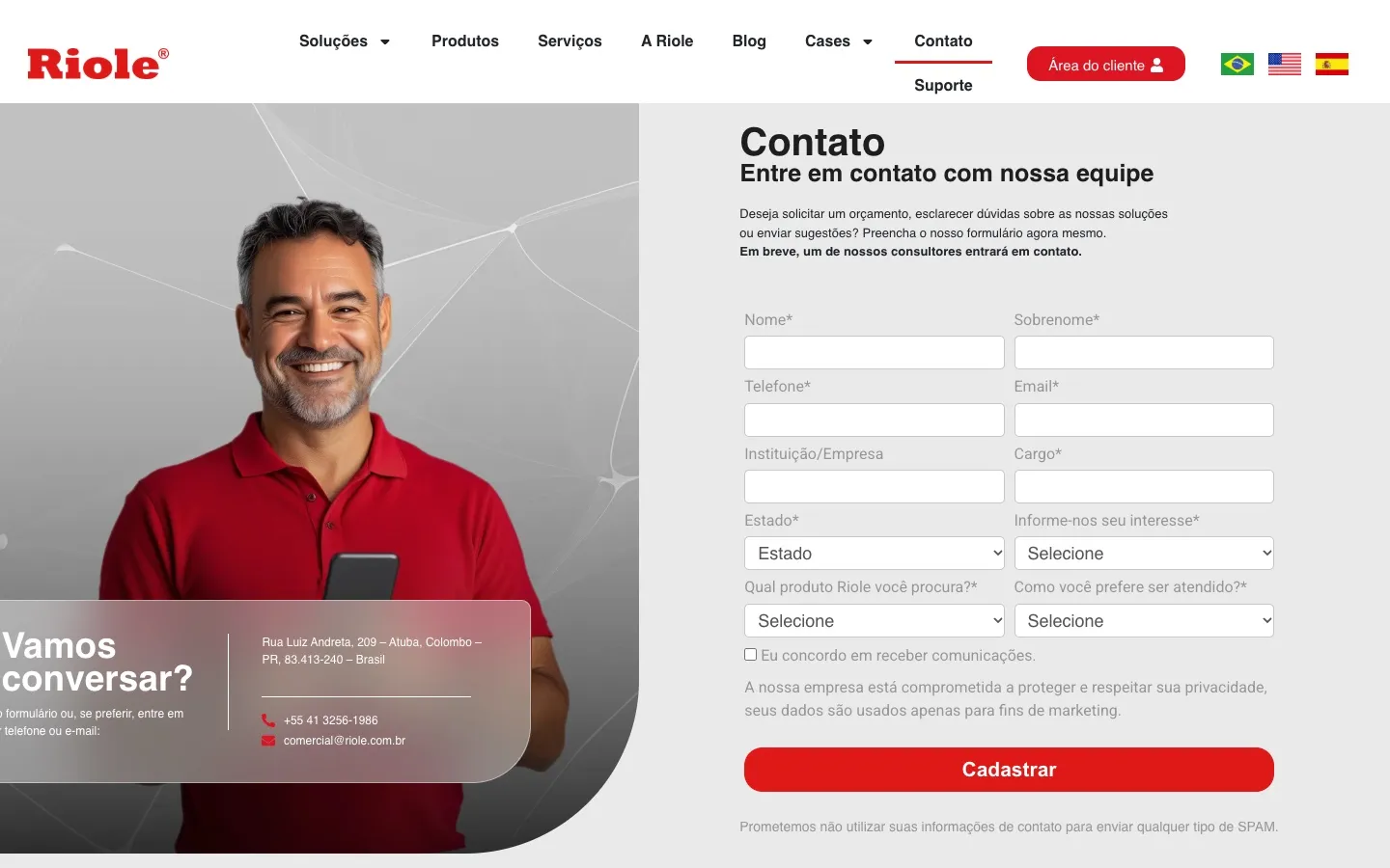 Blog e contato 2
